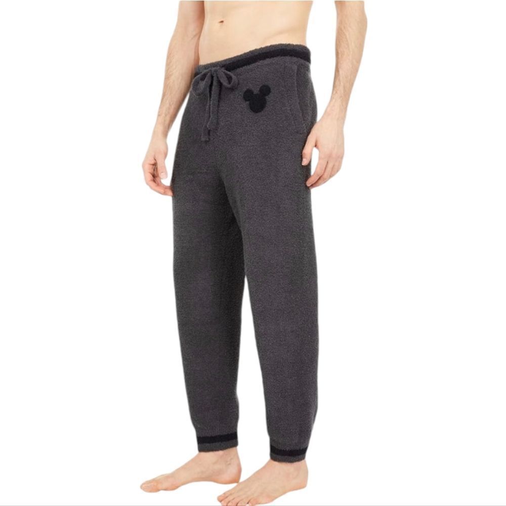 BAREFOOT DREAMS x Disney gray CozyChic classic Mickey Mouse jogger pant L